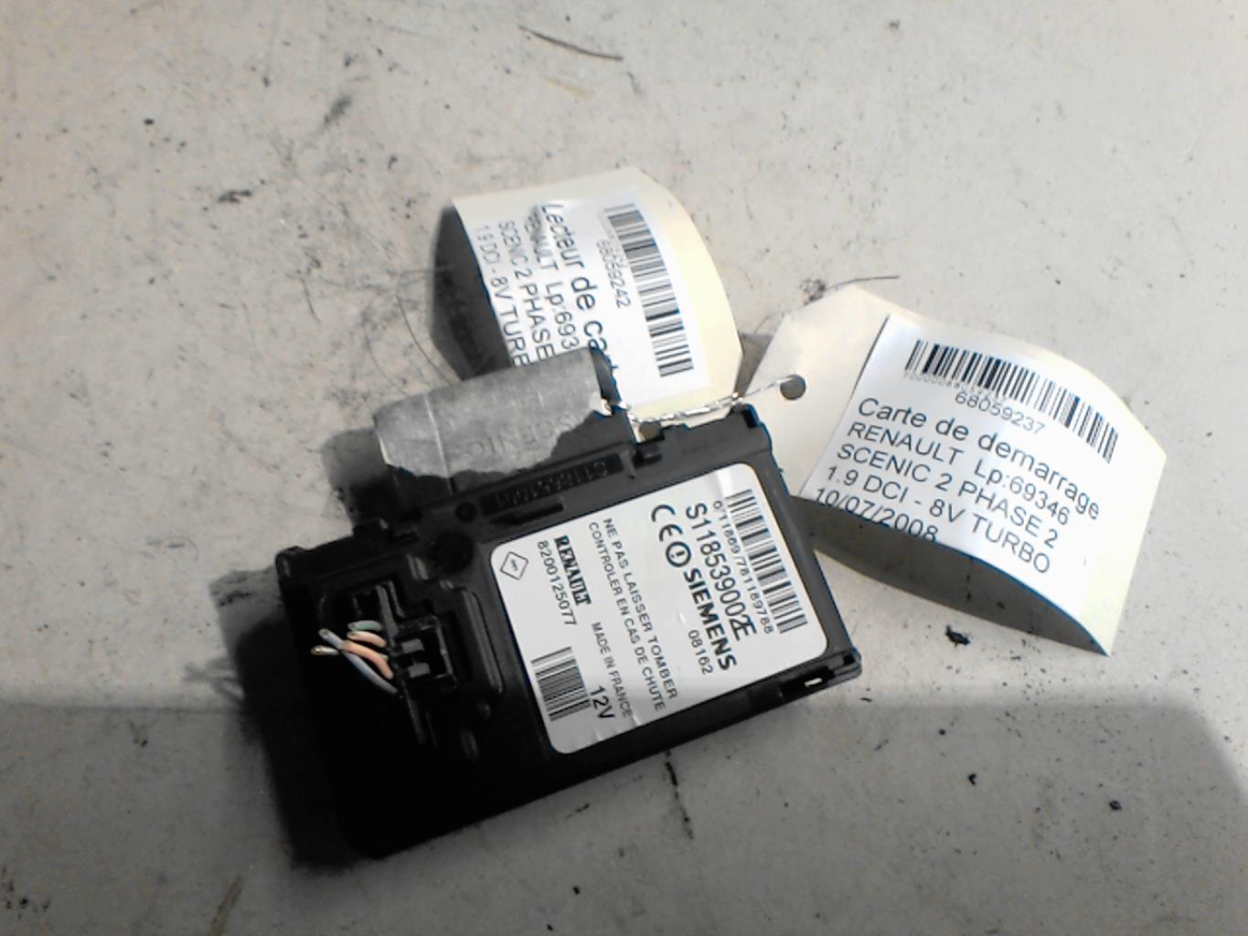 Carte de demarrage  RENAULT SCENIC 2 PHASE 2 Diesel - 1