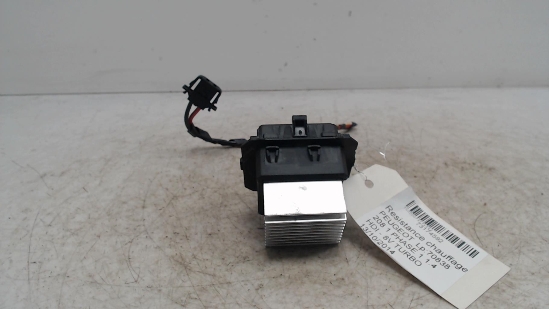 Resistance chauffage PEUGEOT 208 1 PHASE 1 Diesel - 1