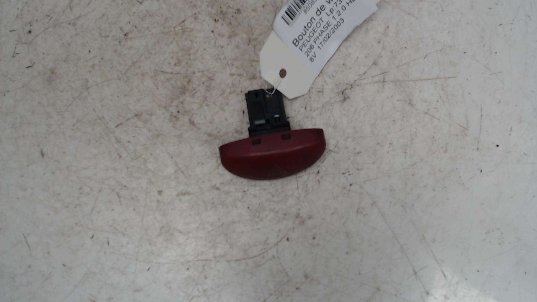 Bouton de warning PEUGEOT 206 PHASE 1 Diesel - 1