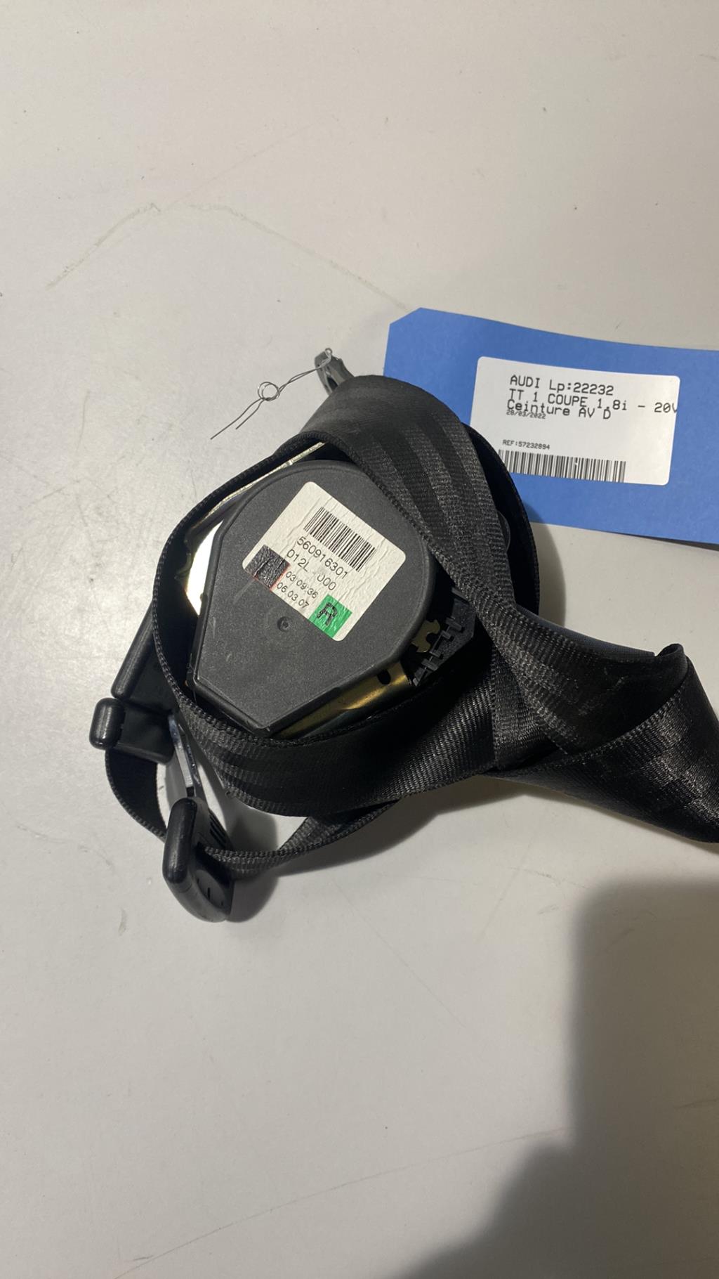 Ceinture avant droit AUDI TT 1 COUPE  - 1
