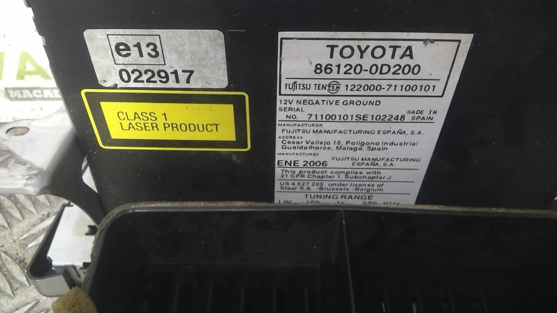 Autoradio TOYOTA YARIS 2 PHASE 1 Gasolina - 1