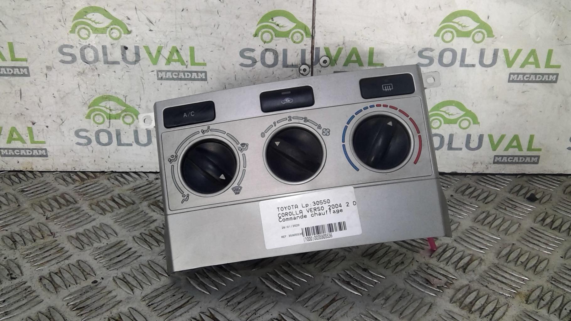 Commande chauffage TOYOTA COROLLA VERSO 2 PHASE 1 Diesel - 1