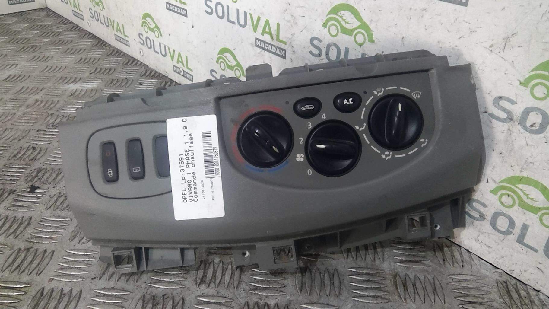 Commande chauffage OPEL VIVARO 1 PHASE 1 Diesel - 1