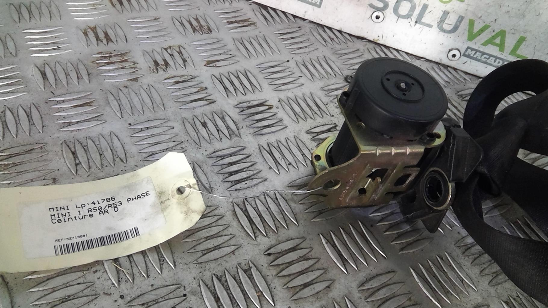 Cintura di sicurezza posteriore destra MINI MINI 1 R50/R53 PHASE 1 Gasolina - 1