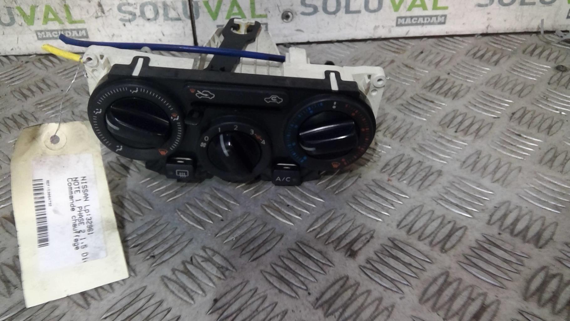 Commande chauffage NISSAN NOTE 1 PHASE 2 Diesel - 1
