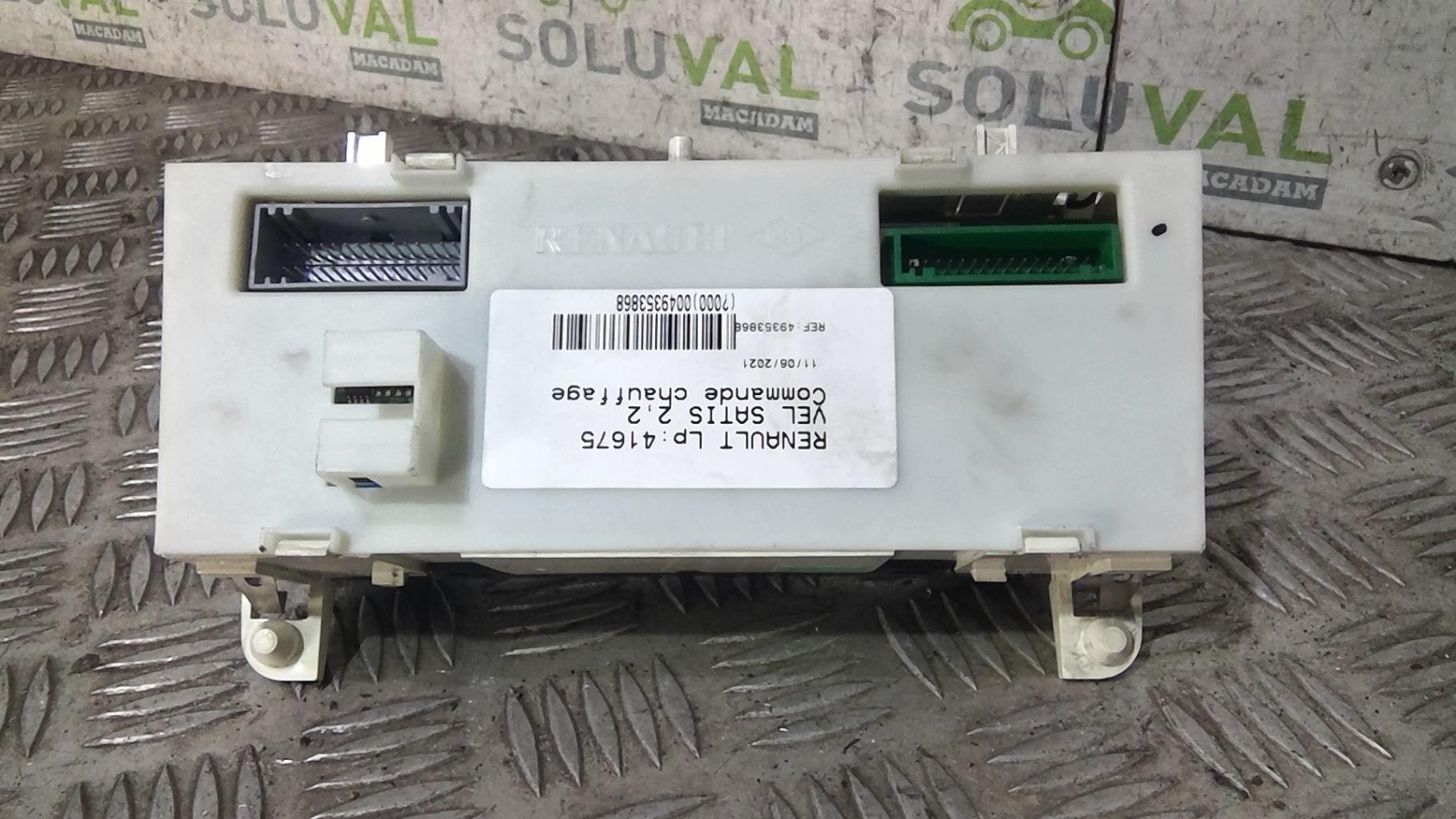 Commande chauffage RENAULT VEL SATIS  - 1