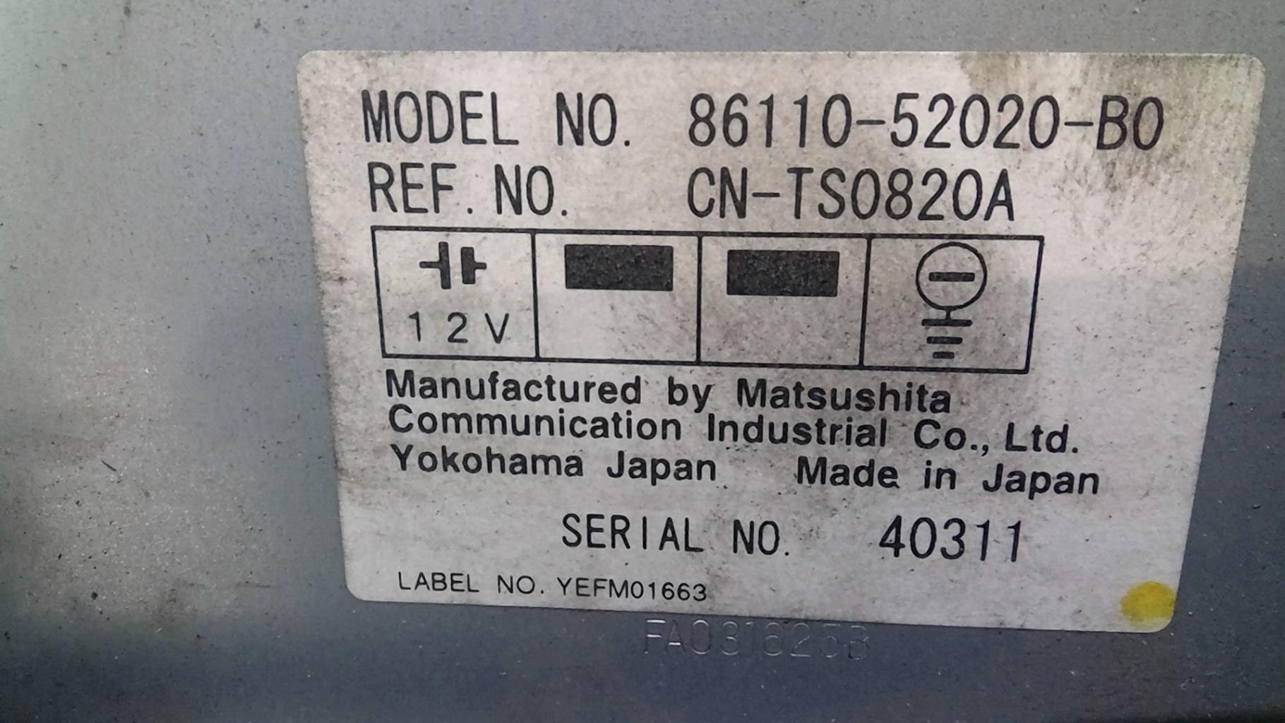 Commande chauffage TOYOTA YARIS 1 PHASE 1 Essence - 1