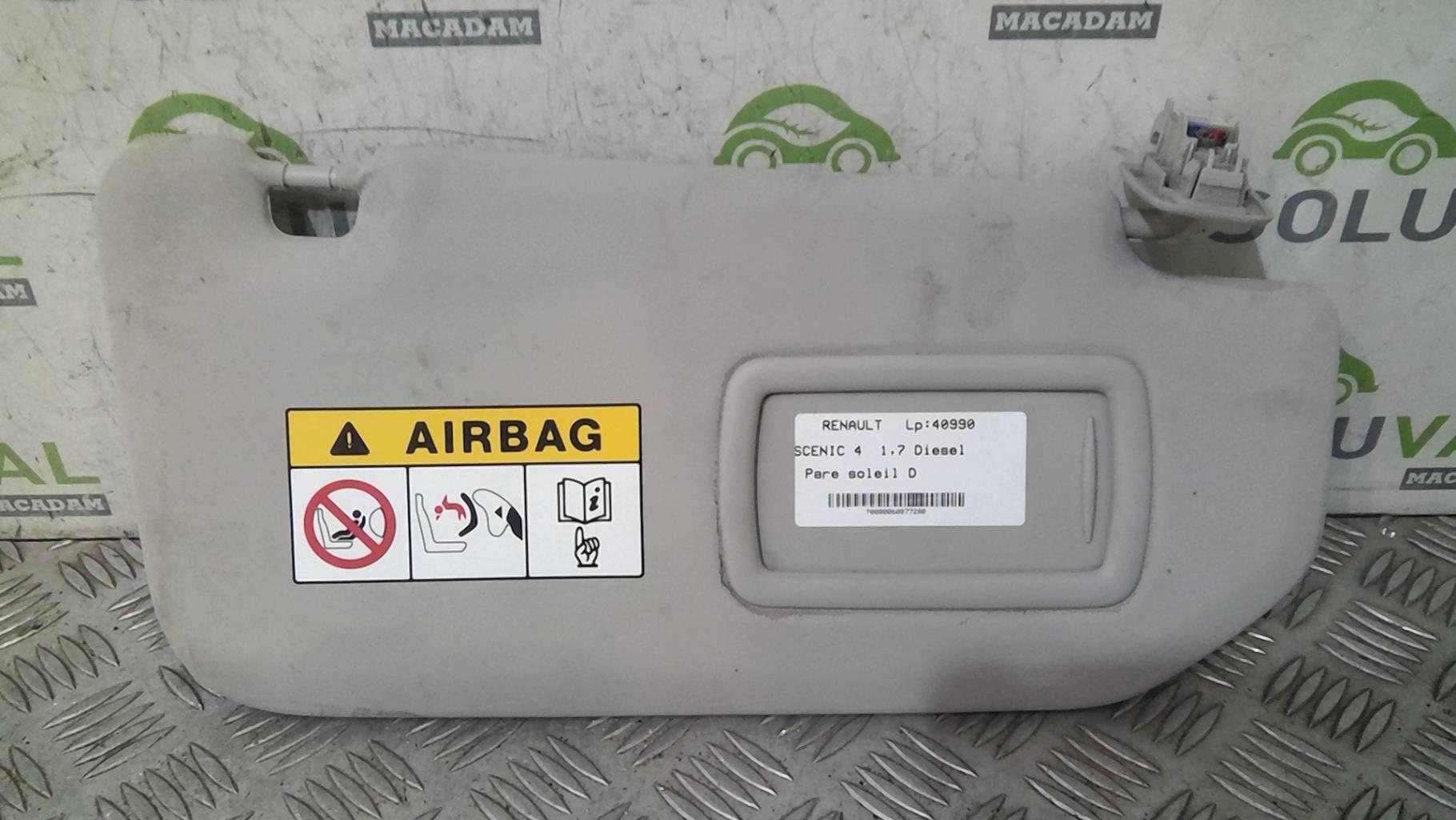 Visiera parasole destra RENAULT SCENIC 4 Diésel - 1