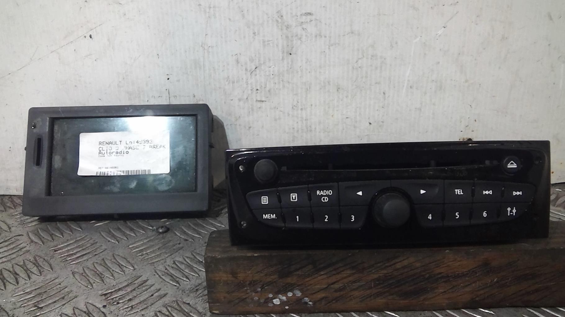 Autoradio RENAULT CLIO 3 PHASE 2 BREAK  - 1