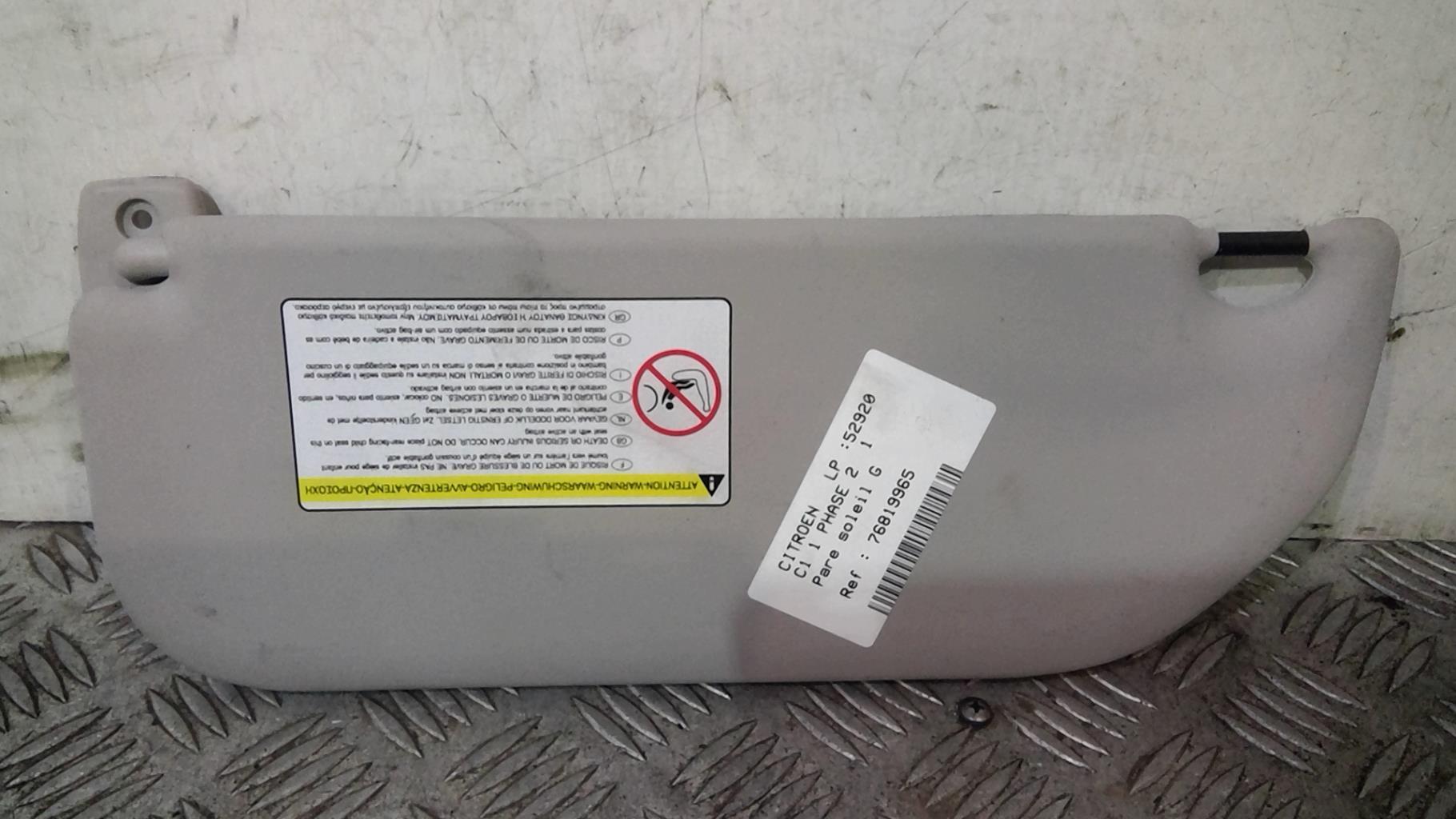Visiera parasole sinistra CITROEN C1 1 PHASE 2 Gasolina - 1
