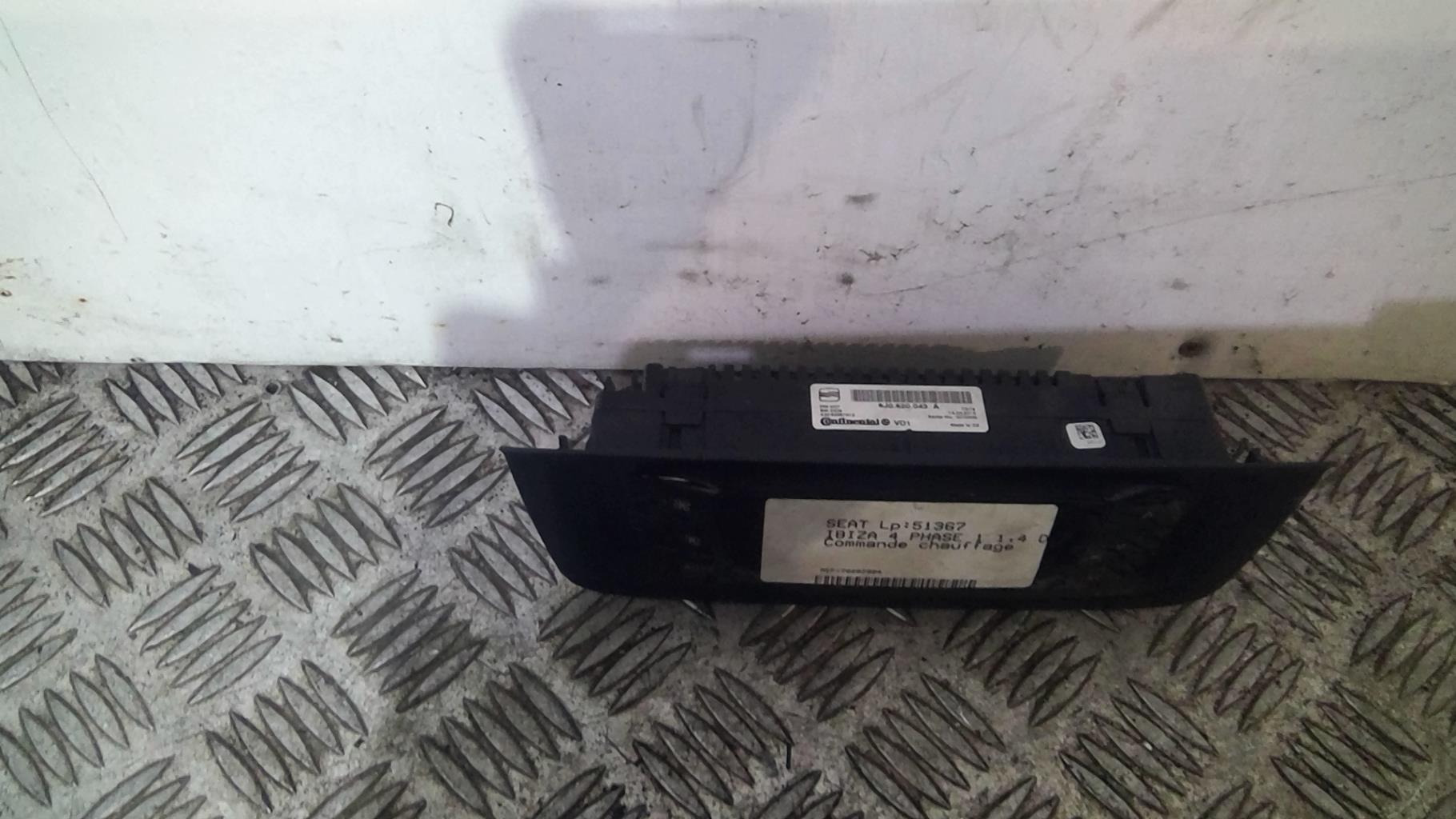 Commande chauffage SEAT IBIZA 4 PHASE 1 Diesel - 1