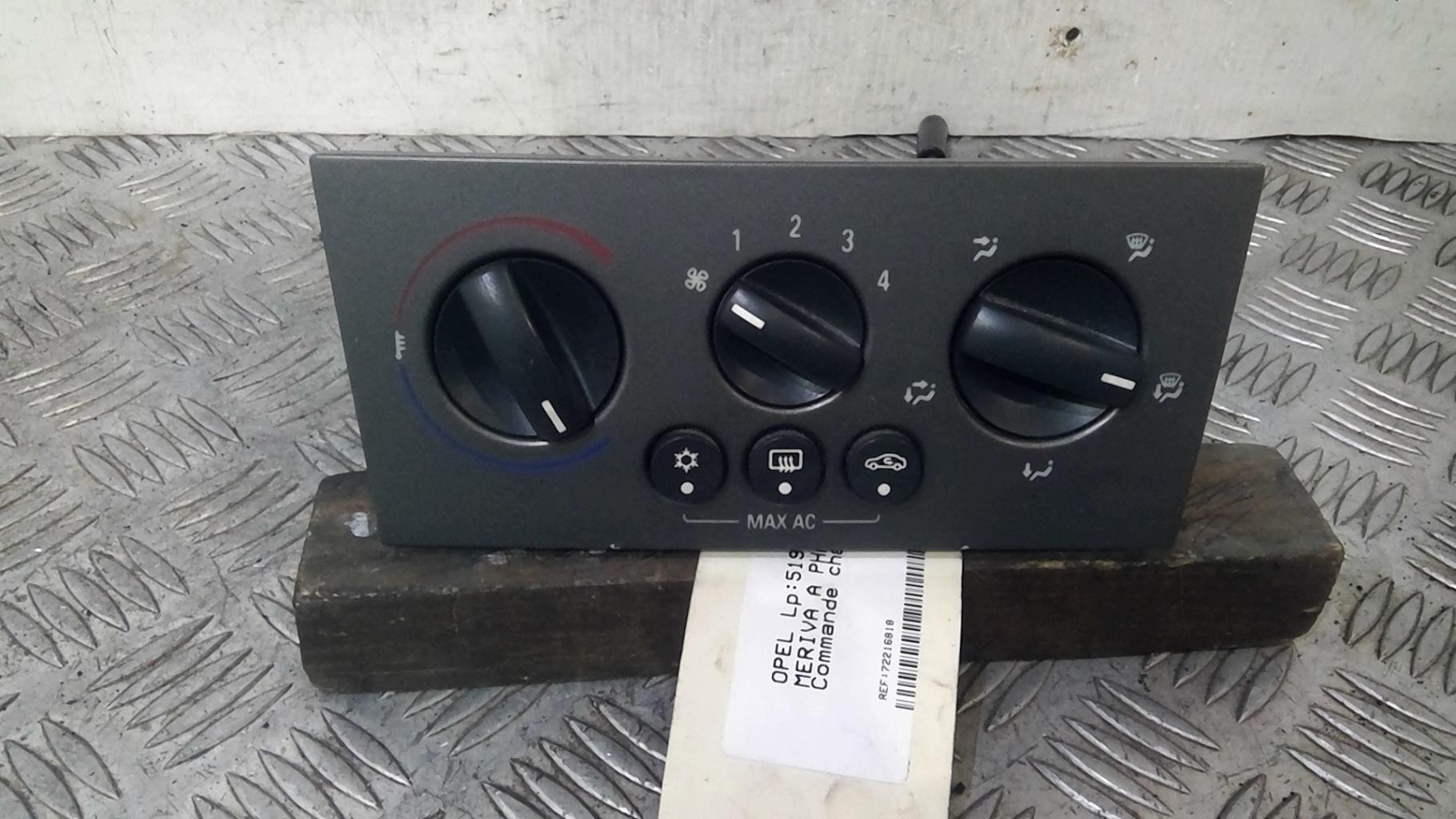 Commande chauffage OPEL MERIVA A PHASE 2 Essence/GPL - 1