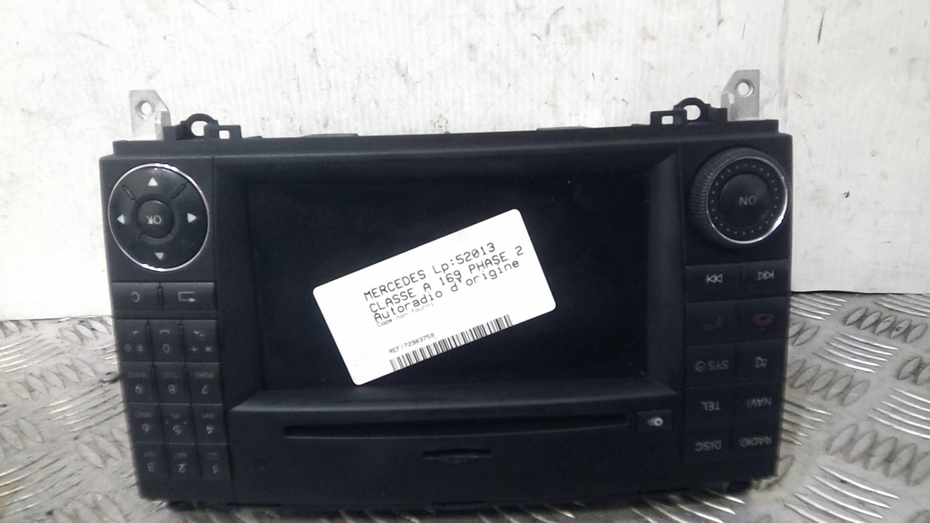 Autoradio originale MERCEDES CLASSE A 169 PHASE 2 Diésel - 1