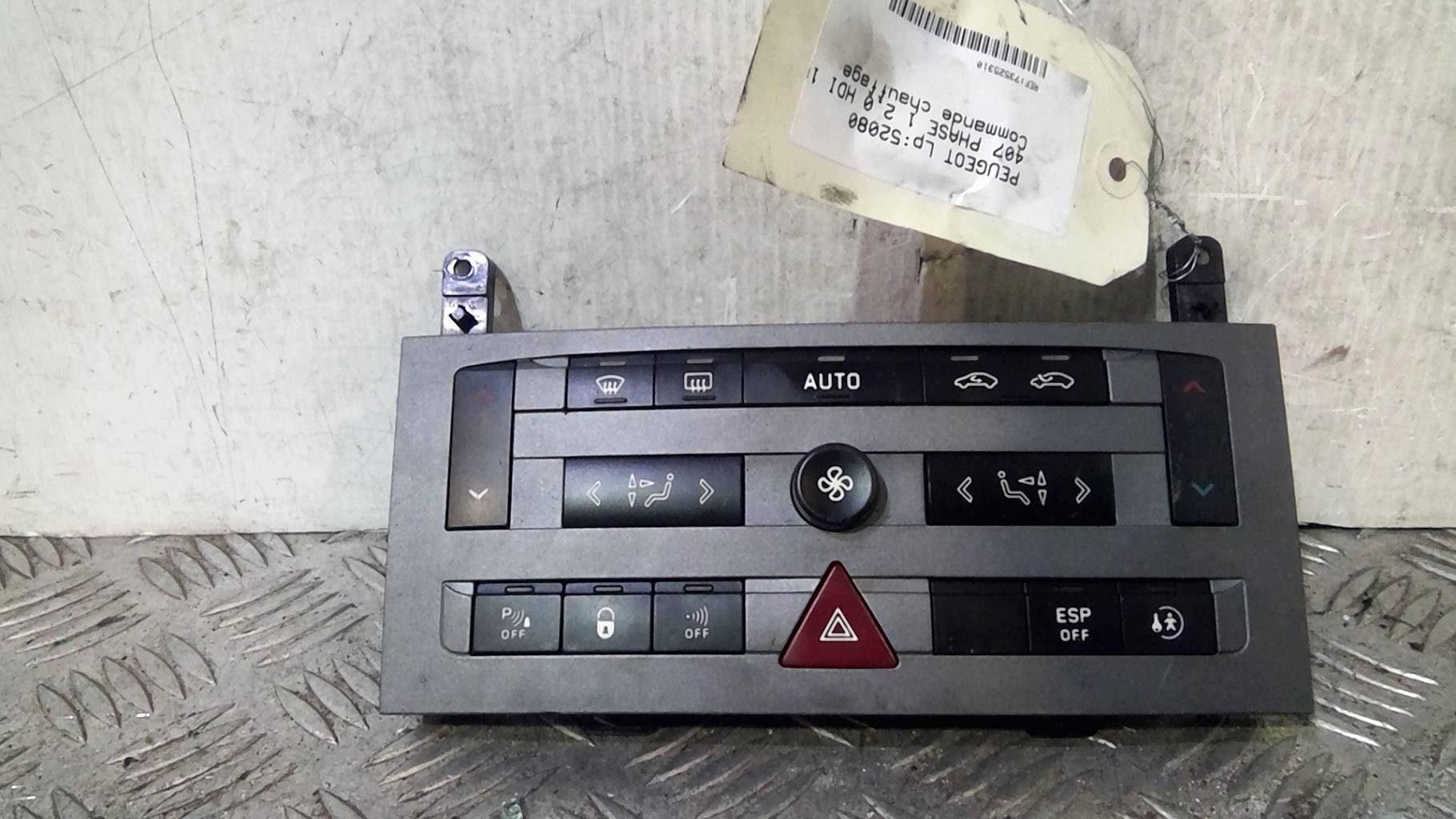 Commande chauffage PEUGEOT 407 PHASE 1 Diesel - 1