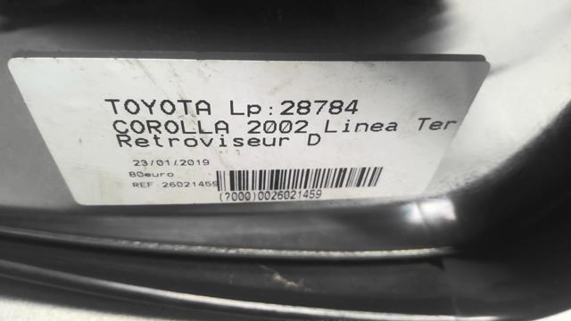 Specchietto retrovisore destro TOYOTA COROLLA 10 PHASE 1 Diésel - 1