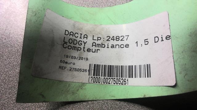 Compteur DACIA LODGY PHASE 1 Diesel - 1