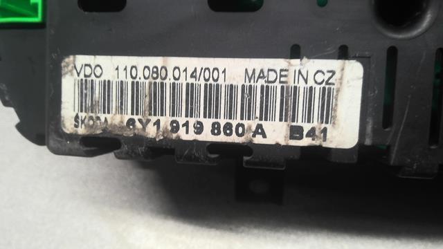 Compteur SKODA FABIA 1 PHASE 1 Diesel - 1
