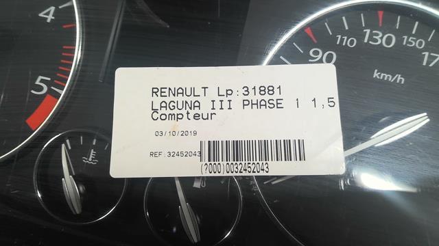Compteur RENAULT LAGUNA 3 PHASE 1 Diesel - 1
