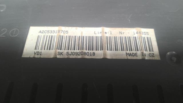 Compteur SKODA FABIA 2 PHASE 1 Essence - 1