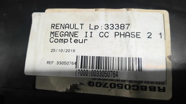 Compteur RENAULT MEGANE 2 PHASE 1 CABRIOLET Diesel - 1