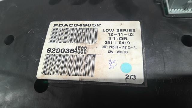 Compteur RENAULT MEGANE 2 PHASE 1 Diesel - 1