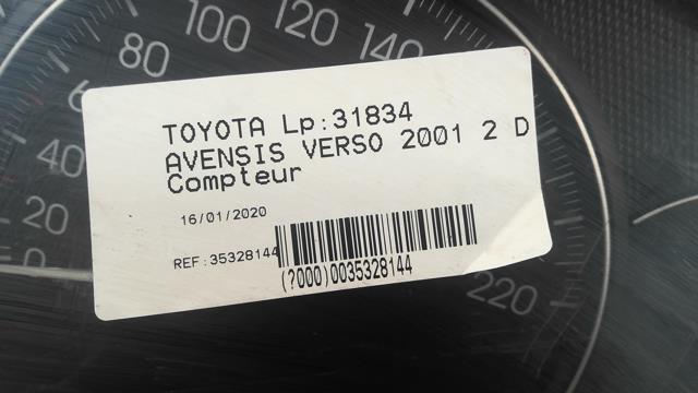 Compteur TOYOTA AVENSIS VERSO PHASE 1 Diesel - 1