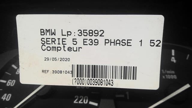 Compteur BMW SERIE 5 E39 PHASE 1 Essence - 1