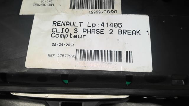 Compteur RENAULT CLIO 3 PHASE 1 BREAK  - 1