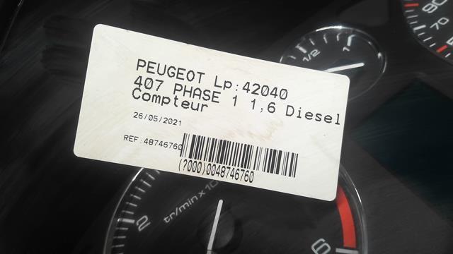 Compteur PEUGEOT 407 PHASE 1 Diesel - 1