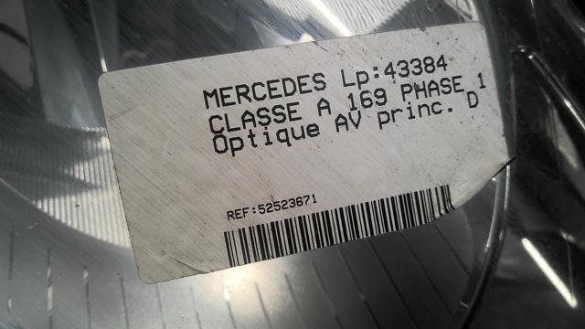 Gruppo ottico anteriore principale destro (luci)(faro) MERCEDES CLASSE A 169 PHASE 1 Diésel - 1