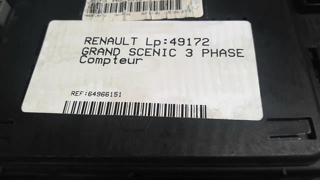 Tachimetro RENAULT GRAND SCENIC 3 PHASE 1  - 1