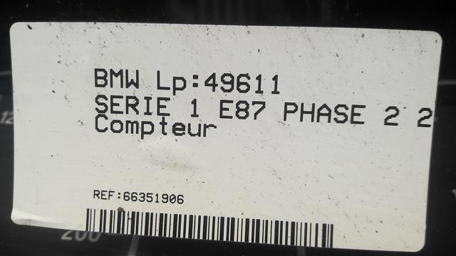 Compteur BMW SERIE 1 E87 PHASE 2 Diesel - 1