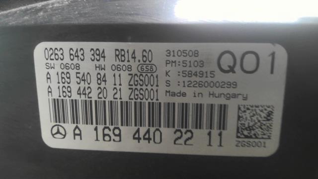 Compteur MERCEDES CLASSE A 169 PHASE 2 Diesel - 1