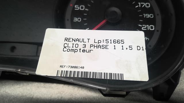 Compteur RENAULT CLIO 3 PHASE 1 Diesel - 1