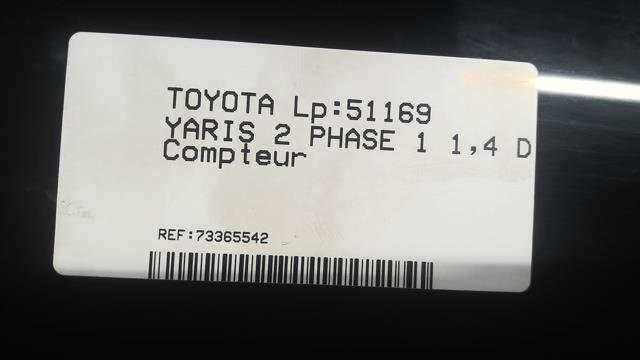 Compteur TOYOTA YARIS 2 PHASE 1 Diesel - 1