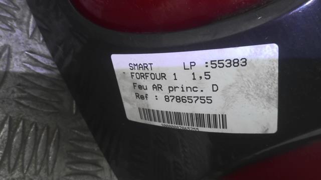 Fanale posteriore principale destro (luci) SMART FORFOUR 1 Diésel - 1