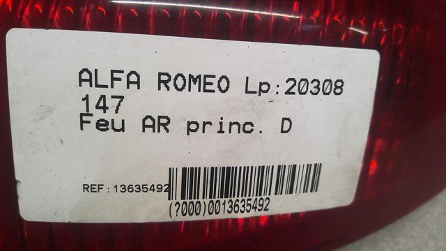 Fanale posteriore principale destro (luci) ALFA ROMEO 147 PHASE 1 Diésel - 1