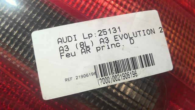 Feu arriere principal droit (feux) AUDI A3 1 PHASE 1 Essence - 1