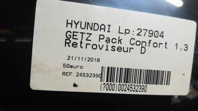 Retrovisor derecho HYUNDAI GETZ PHASE 1 Gasolina - 1