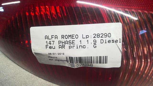 Fanale posteriore principale sinistro (luci) ALFA ROMEO 147 PHASE 1 Diésel - 1