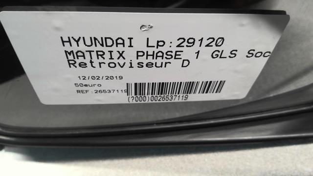 Specchietto retrovisore destro HYUNDAI MATRIX PHASE 1 Diésel - 1