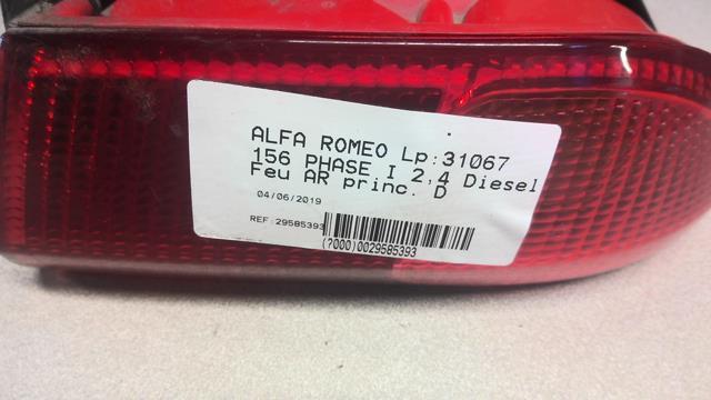 Fanale posteriore principale destro (luci) ALFA ROMEO 156 PHASE 1 Diésel - 1
