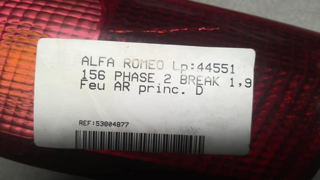 Fanale posteriore principale destro (luci) ALFA ROMEO 156 PHASE 2 BREAK Diésel - 1