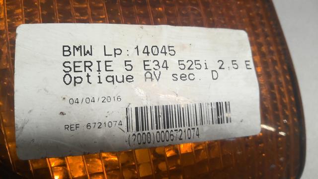 Gruppo ottico anteriore secondario destro (luci)(freccia) BMW SERIE 5 E34 Gasolina - 1
