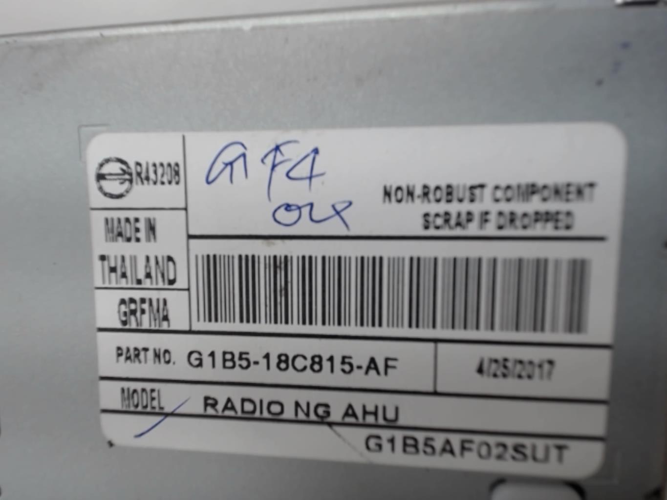 Image Autoradio d'origine - FORD KA+