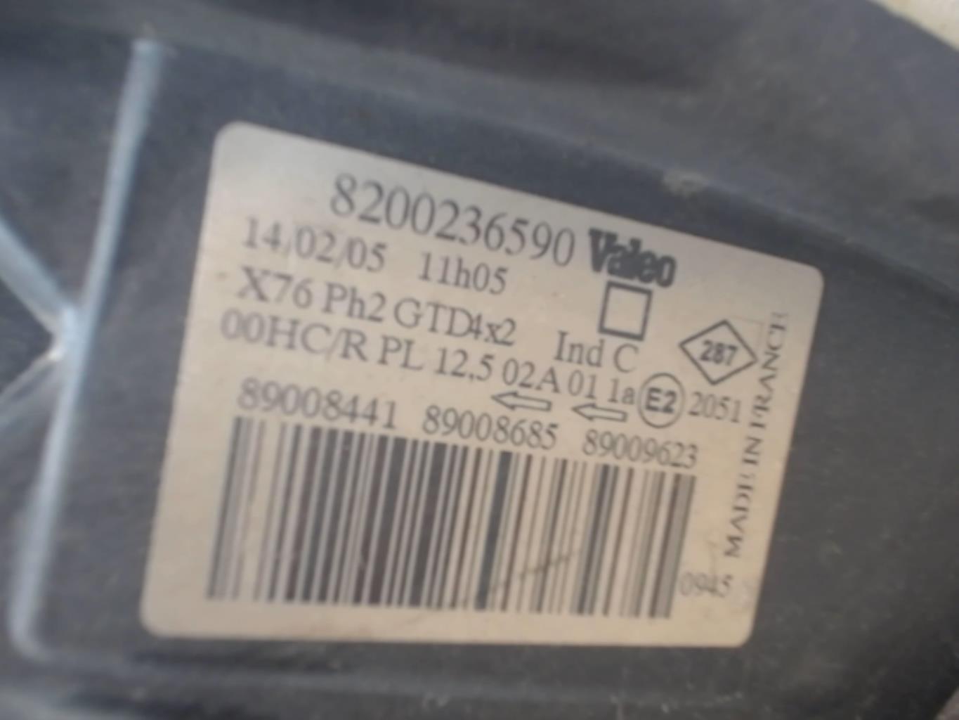 Gruppo ottico anteriore principale sinistro (luci)(faro) NISSAN KUBISTAR Diésel - 1
