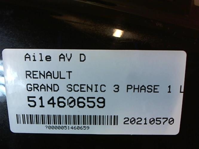 Image Aile avant droit - RENAULT GRAND SCENIC 3