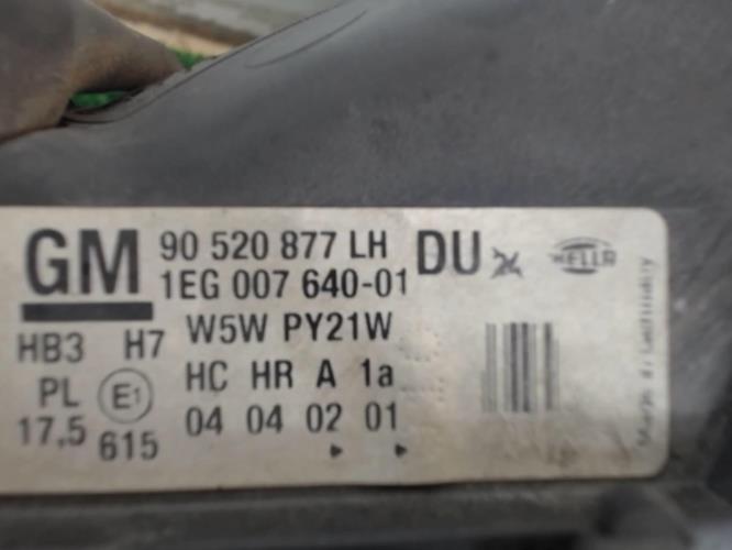 Image Optique avant principal gauche (feux)(phare) - OPEL ASTRA G