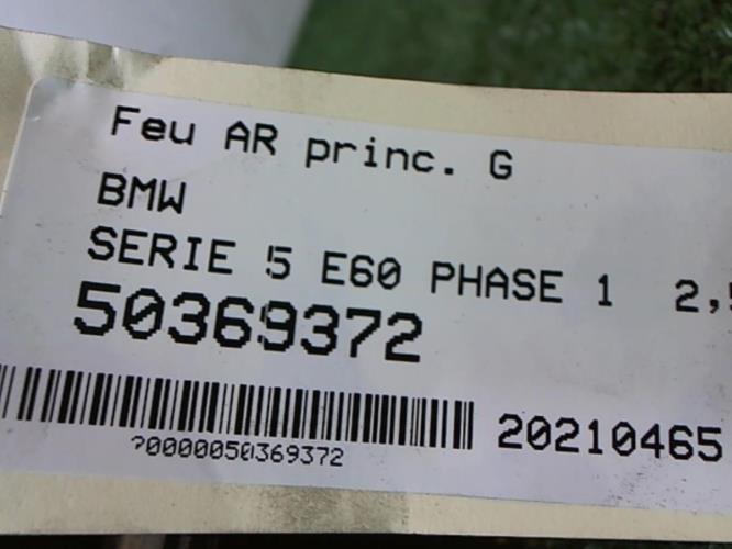 Image Feu arriere principal gauche (feux) - BMW SERIE 5 E60