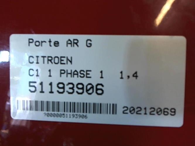 Image Porte arriere gauche - CITROEN C1 1